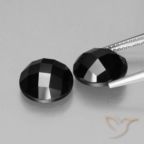 8.38 ct natürliche Schwarz Spinell-Edelsteine, Runden, Lichtundurchlässig