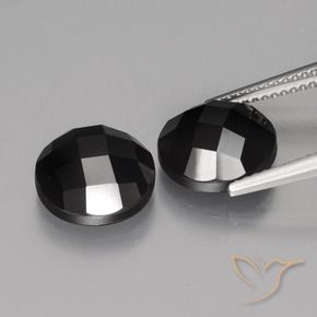 8.96 ct natürliche Schwarz Spinell-Edelsteine, Runden, Lichtundurchlässig