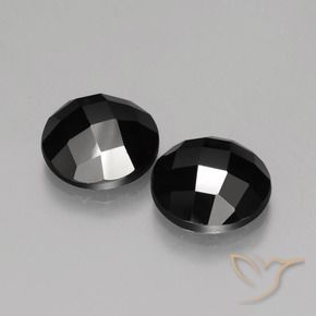 8.64 ct natürliche Schwarz Spinell-Edelsteine, Runden, Lichtundurchlässig