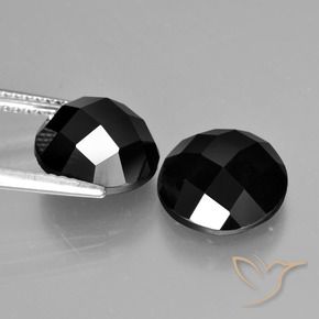 8.24 ct natürliche Schwarz Spinell-Edelsteine, Runden, Lichtundurchlässig