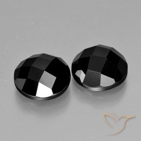 8.86 ct natürliche Schwarz Spinell-Edelsteine, Runden, Lichtundurchlässig