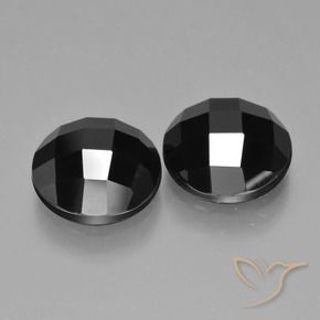 8.64 ct natürliche Schwarz Spinell-Edelsteine, Runden, Lichtundurchlässig