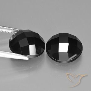 8.64 ct natürliche Schwarz Spinell-Edelsteine, Runden, Lichtundurchlässig