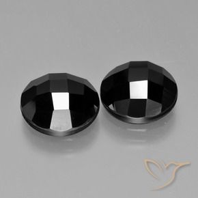 8.31 ct natürliche Schwarz Spinell-Edelsteine, Rund Schliff, Lichtundurchlässig