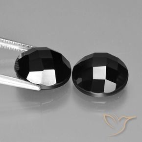 8.31 ct natürliche Schwarz Spinell-Edelsteine, Rund Schliff, Lichtundurchlässig