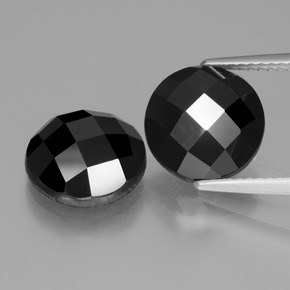 9,05 ct natürliche schwarzer Spinell-Edelsteine, Rundschliff, Lichtundurchlässig
