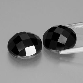 9,05 ct natürliche schwarzer Spinell-Edelsteine, Rundschliff, Lichtundurchlässig