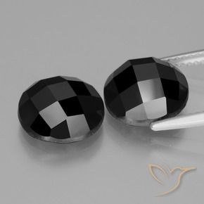 8.93 ct natürliche Schwarz Spinell-Edelsteine, Runden, Lichtundurchlässig