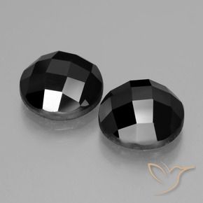 9.64 ct natürliche Schwarz Spinell-Edelsteine, Runden, Lichtundurchlässig