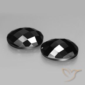 20.64 ct natürliche Schwarz Spinell-Edelsteine, Oval, Lichtundurchlässig