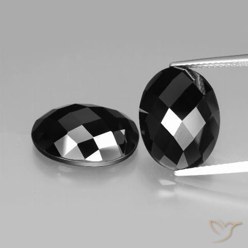 19.43 ct natürliche Schwarz Spinell-Edelsteine, Oval Schliff, Lichtundurchlässig