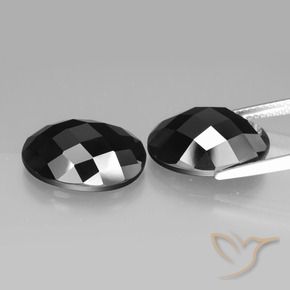 19.43 ct natürliche Schwarz Spinell-Edelsteine, Oval Schliff, Lichtundurchlässig