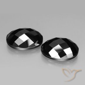 22.14 ct natürliche Schwarz Spinell-Edelsteine, Oval, Lichtundurchlässig