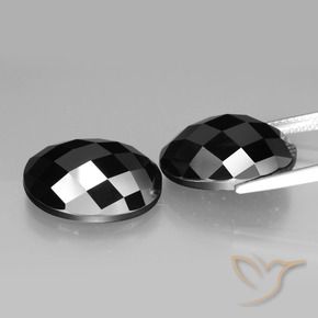 22.14 ct natürliche Schwarz Spinell-Edelsteine, Oval, Lichtundurchlässig
