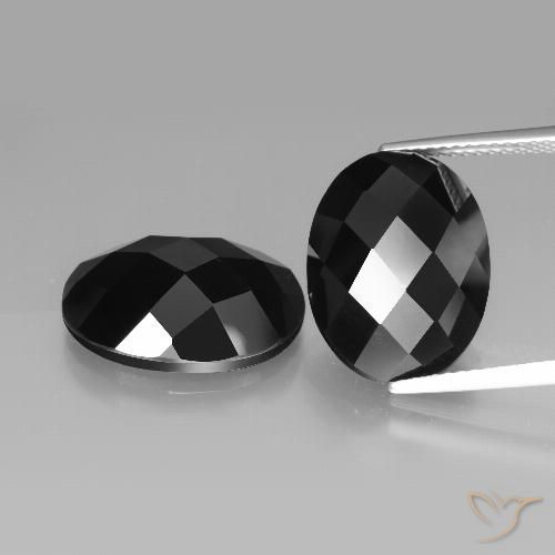 19.41ctw Natürlicher Schwarz Spinell, Oval, Lichtundurchlässig