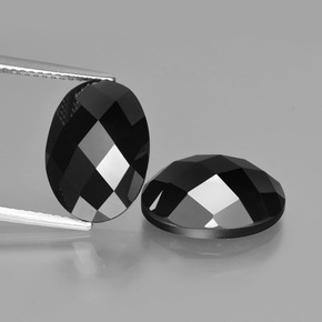 14.37 ct natürliche Schwarz Spinell-Edelsteine, Oval Schliff, Lichtundurchlässig