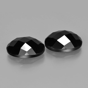 14.37 ct natürliche Schwarz Spinell-Edelsteine, Oval Schliff, Lichtundurchlässig