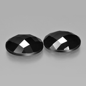 20.26 ct natürliche Schwarz Spinell-Edelsteine, Oval Schliff, Lichtundurchlässig