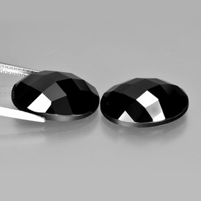 20.26 ct natürliche Schwarz Spinell-Edelsteine, Oval Schliff, Lichtundurchlässig