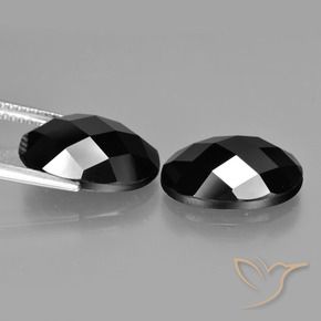 12.20 ct natürliche Schwarz Spinell-Edelsteine, Oval, Lichtundurchlässig