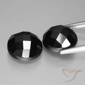 7.11 ct natürliche Schwarz Spinell-Edelsteine, Runden, Lichtundurchlässig