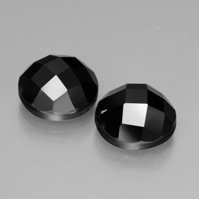 6.98 ct natürliche Schwarz Spinell-Edelsteine, Rund Schliff, Lichtundurchlässig