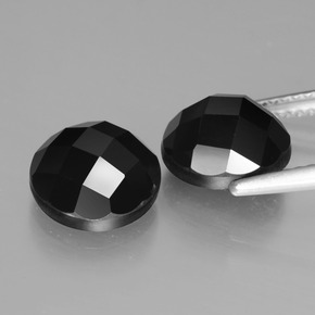 6.98 ct natürliche Schwarz Spinell-Edelsteine, Rund Schliff, Lichtundurchlässig