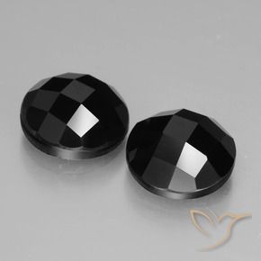 7.01 ct natürliche Schwarz Spinell-Edelsteine, Runden, Lichtundurchlässig