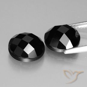 7.01 ct natürliche Schwarz Spinell-Edelsteine, Runden, Lichtundurchlässig
