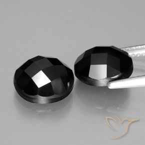 6.91 ct natürliche Schwarz Spinell-Edelsteine, Runden, Lichtundurchlässig