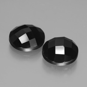 6,40 ct natürliche schwarzer Spinell-Edelsteine, Rundschliff, Lichtundurchlässig