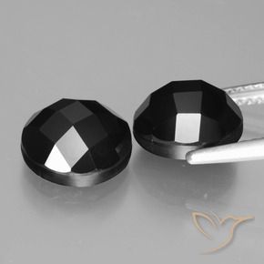 7.44 ct natürliche Schwarz Spinell-Edelsteine, Runden, Lichtundurchlässig
