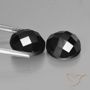 6.72 ct natürliche Schwarz Spinell-Edelsteine, Runden, Lichtundurchlässig
