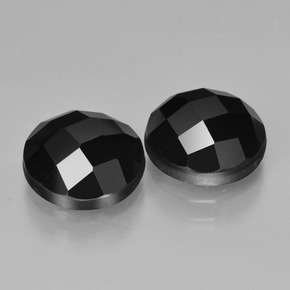 6.76 ct natürliche Schwarz Spinell-Edelsteine, Rund Schliff, Lichtundurchlässig