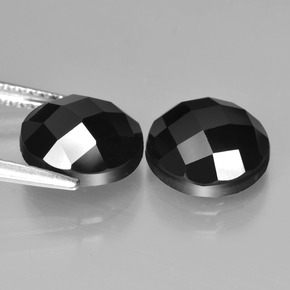 6.76 ct natürliche Schwarz Spinell-Edelsteine, Rund Schliff, Lichtundurchlässig