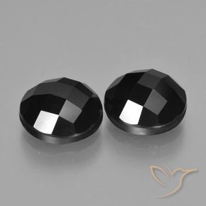 7.24 ct natürliche Schwarz Spinell-Edelsteine, Runden, Lichtundurchlässig