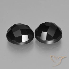 7.57 ct natürliche Schwarz Spinell-Edelsteine, Runden, Lichtundurchlässig