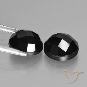 7.57 ct natürliche Schwarz Spinell-Edelsteine, Runden, Lichtundurchlässig