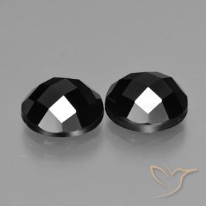 6.56 ct natürliche Schwarz Spinell-Edelsteine, Runden, Lichtundurchlässig