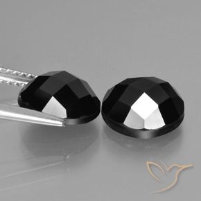 6.56 ct natürliche Schwarz Spinell-Edelsteine, Runden, Lichtundurchlässig