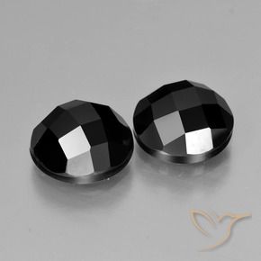 6.58 ct natürliche Schwarz Spinell-Edelsteine, Runden, Lichtundurchlässig