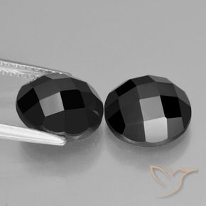 7.45 ct natürliche Schwarz Spinell-Edelsteine, Runden, Lichtundurchlässig