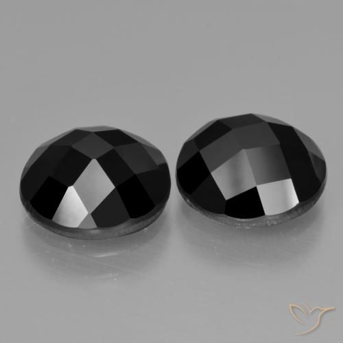7.87 ct natürliche Schwarz Spinell-Edelsteine, Runden, Lichtundurchlässig