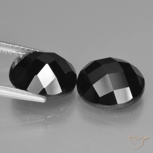 7.87 ct natürliche Schwarz Spinell-Edelsteine, Runden, Lichtundurchlässig