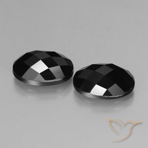 14.24 ct natürliche Schwarz Spinell-Edelsteine, Oval, Lichtundurchlässig