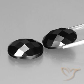 14.24 ct natürliche Schwarz Spinell-Edelsteine, Oval, Lichtundurchlässig