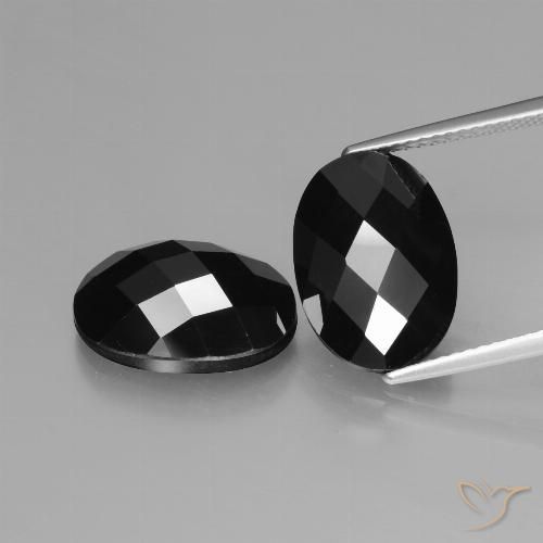 11.54ctw Natürlicher Schwarz Spinell, Oval, Lichtundurchlässig