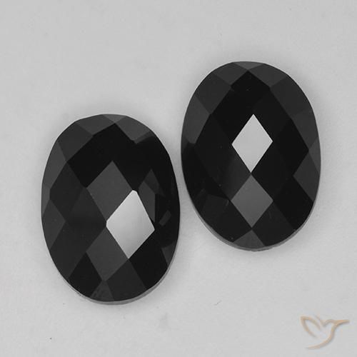 14.31 ct natürliche Schwarz Spinell-Edelsteine, Oval, Lichtundurchlässig