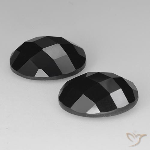 14.31 ct natürliche Schwarz Spinell-Edelsteine, Oval, Lichtundurchlässig