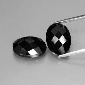 13,38 ct natürliche schwarzer Spinell-Edelsteine, Oval Schliff, Lichtundurchlässig